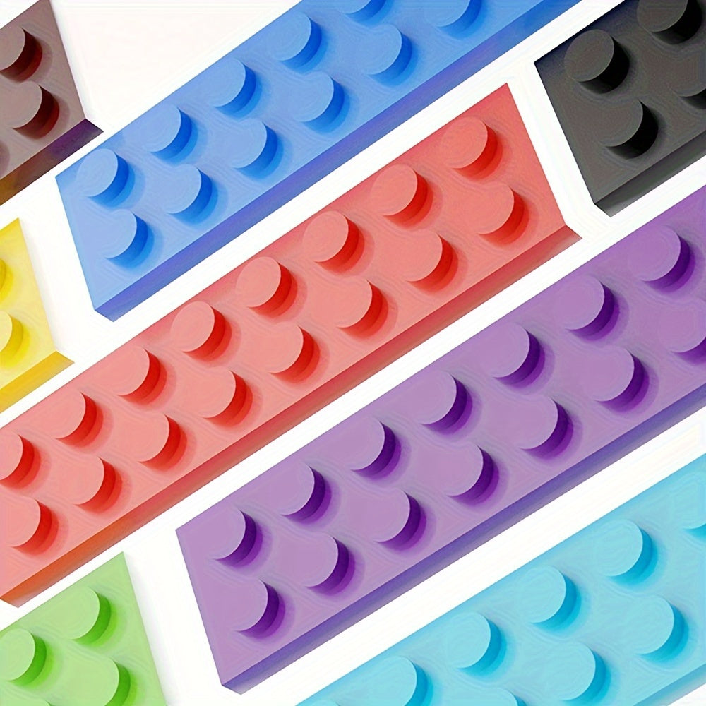 12pcs Building Blocks 2x8 Low Wall Bricks Farm Garden Character