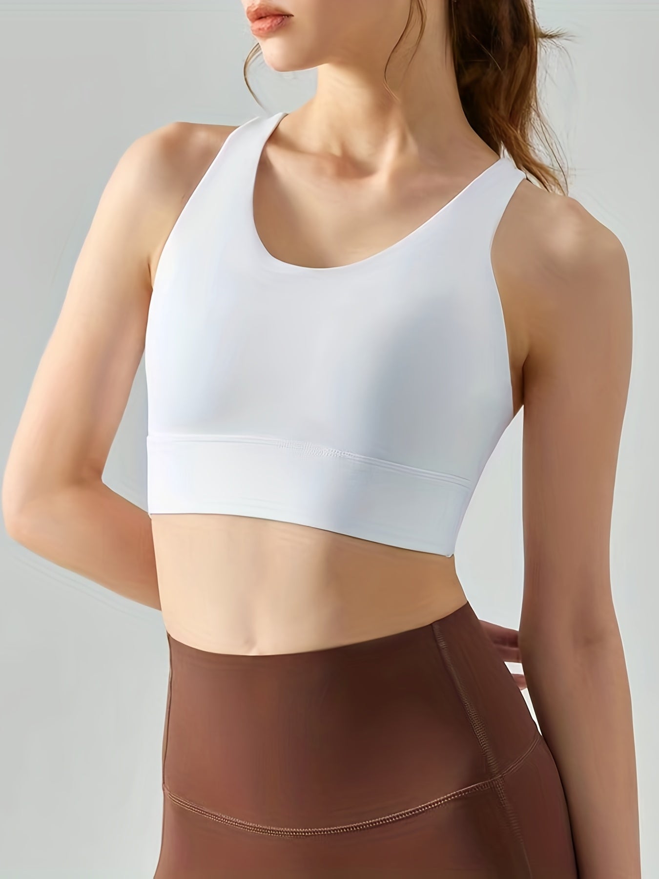 Criss Cross Back Sports Bra High Impact Shockproof
