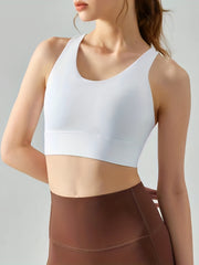 Criss Cross Back Sports Bra High Impact Shockproof