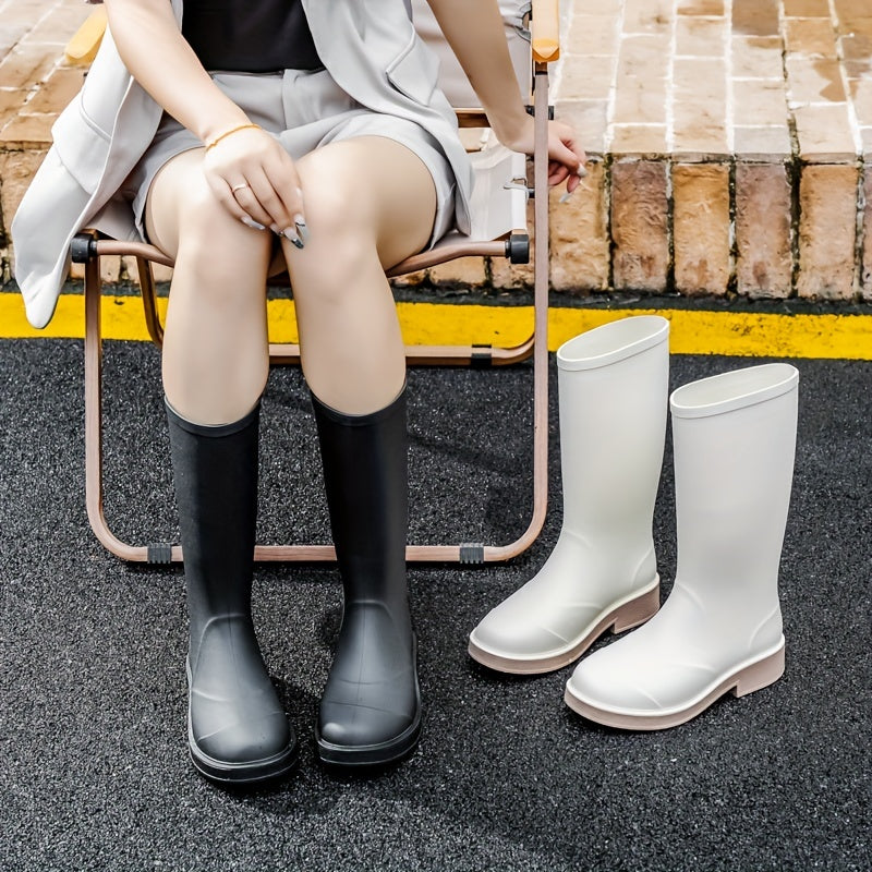 Women's Waterproof High Top Rain Boots Comfortable Non slip Outdoor Boots