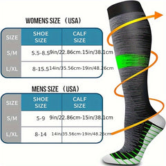 6 Pairs Copper Compression Socks for Men and Women - Circulation Support