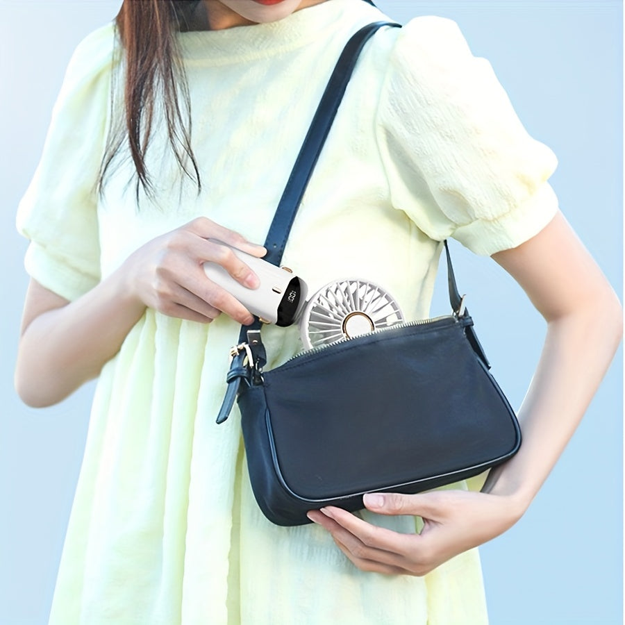 Portable Folding Fan Pocket Fan Hanging Neck Fan Desktop Fan