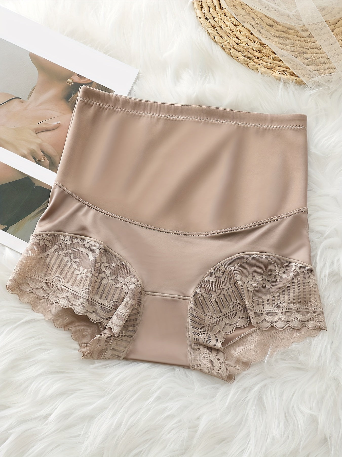 Lace Stitching Tummy Control Panties Women's Shapewear