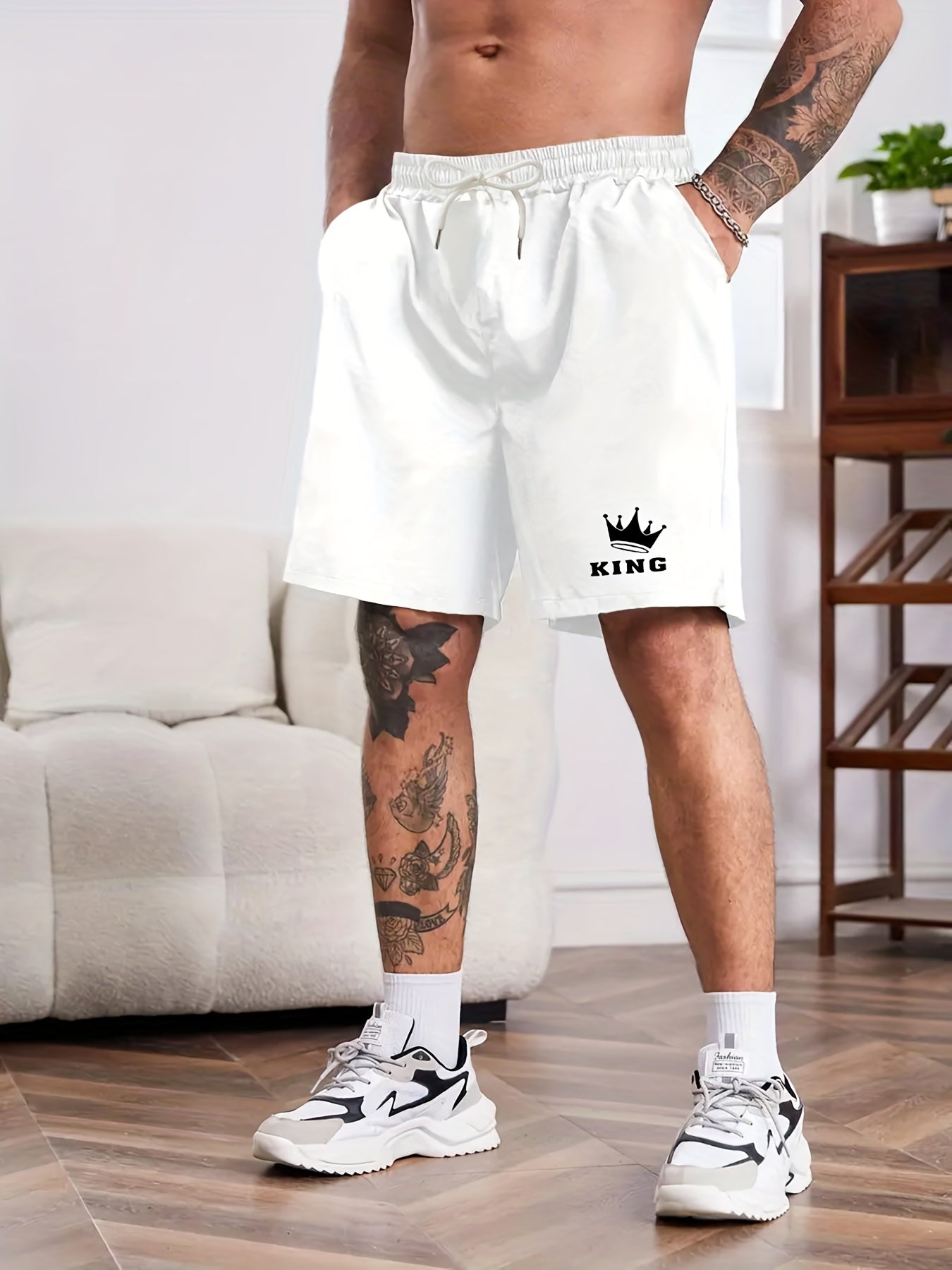 KING Comfy Drawstring Casual Shorts for Men