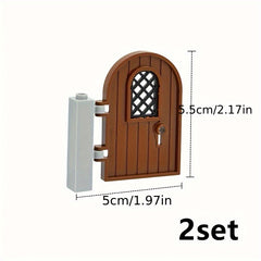 MOC Bricks 2400 87601 1x5x10 Door Building Blocks Gate DIY