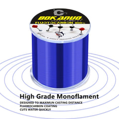 500m Soft Leader Fluorocarbon Fishing Line for Fly Fishing