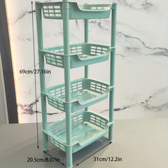 Plastic Kitchen Storage Rack Bathroom Floor Storage Rack