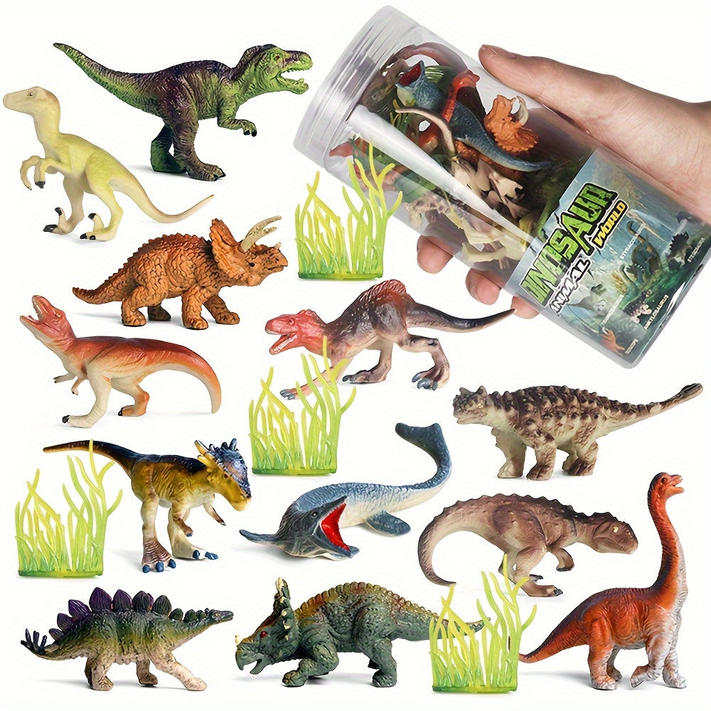 12pcs Mini Dinosaur Animal Set Action Figures Collection Kid Toy