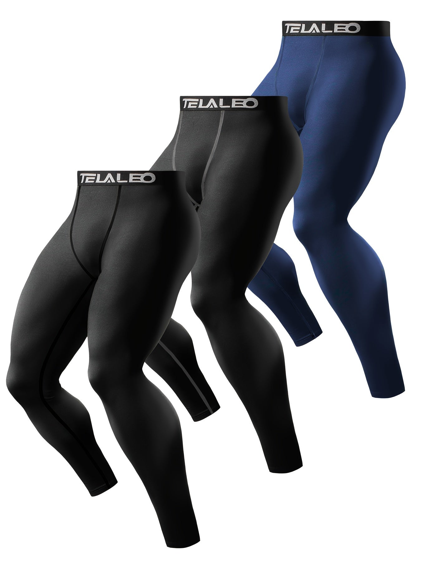 3 Pack Men's Compression Pants Leggings Sports Tights Performance