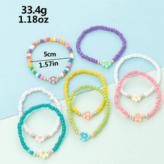 5pcs Daisy Decor Beaded Bracelets Set for Girls