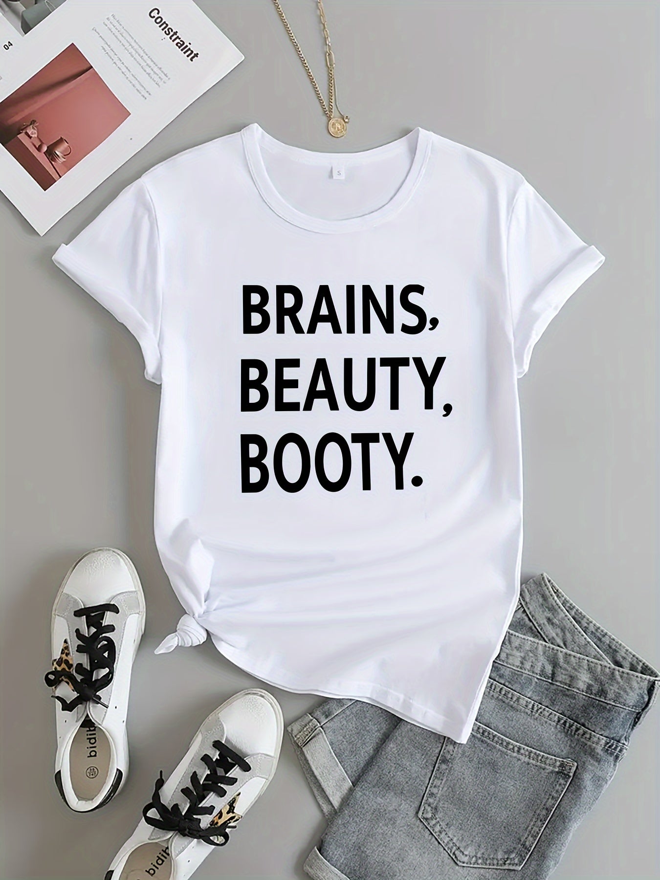 Letter Graphic Sports T-shirt Women's Activewear