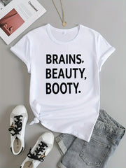 Letter Graphic Sports T-shirt Women's Activewear
