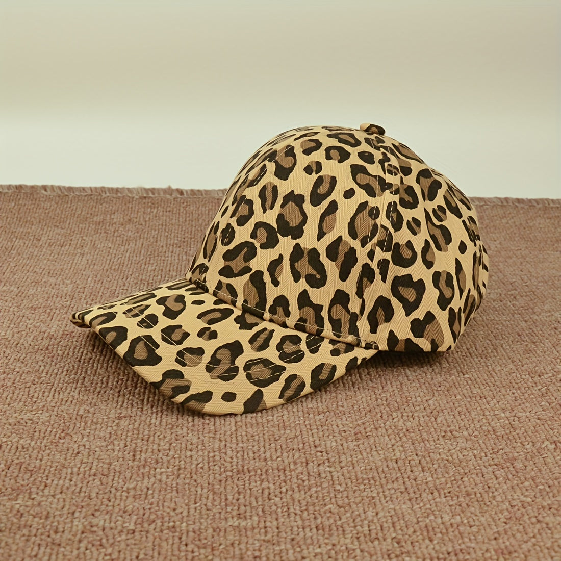 Adjustable Cotton Leopard Style Mens Peaked Cap for Outdoor Activities