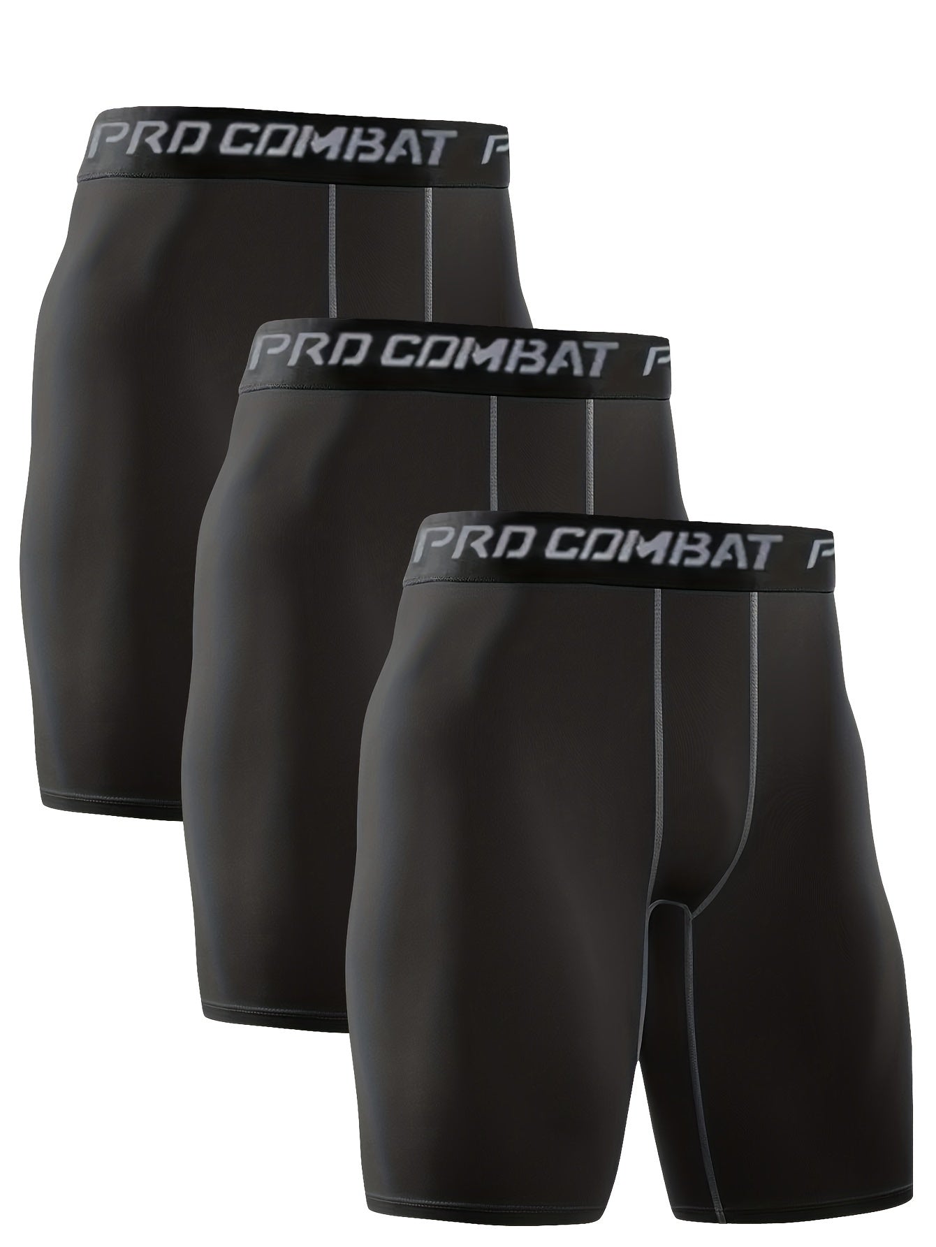 Men's Quick Drying Compression Sports Boxer Shorts - Breathable Stretch Shorts