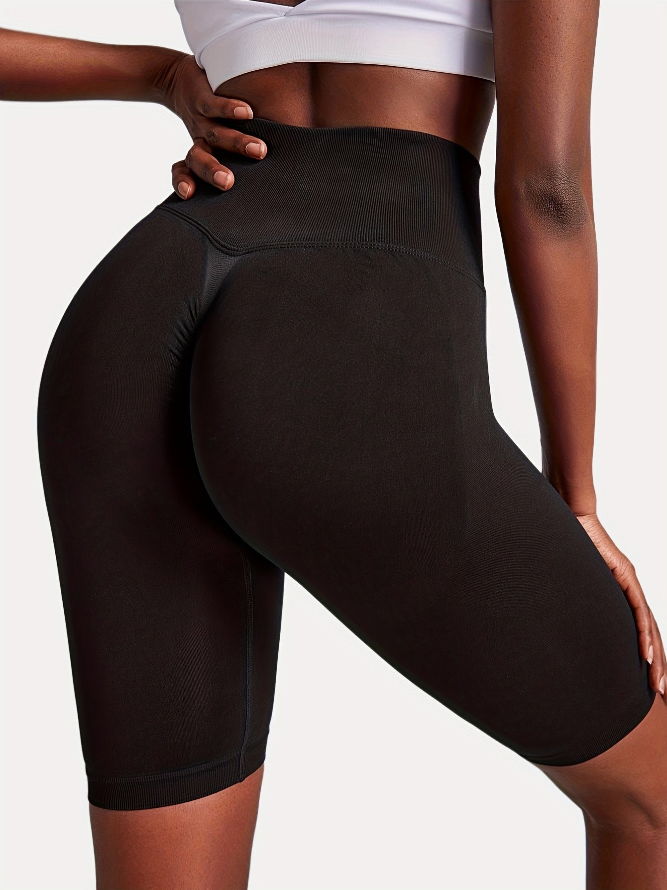 Seamless Hip Lifting Biker Shorts High Stretch Yoga Exercise Women's Activewear
