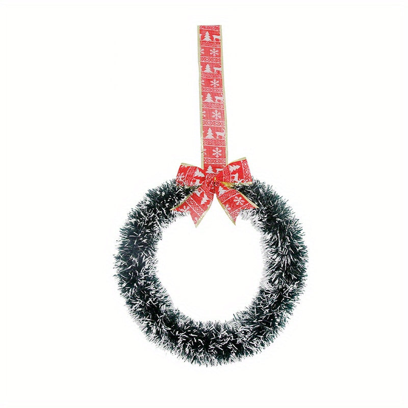 Disposable Christmas Wreath Bow Vine Pendant Decoration