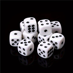 10pcs 16mm Acrylic Six Sided Round Corner Dice Board Game