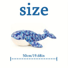 Big Whale Plush Toy Stuffed Sea Animal Soft Cartoon Decoration Gift