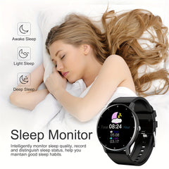 Waterproof Smart Watch Full Touch Screen Silicone Band