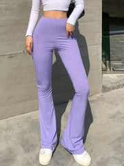 High Waist Flared Leg Pants for Women