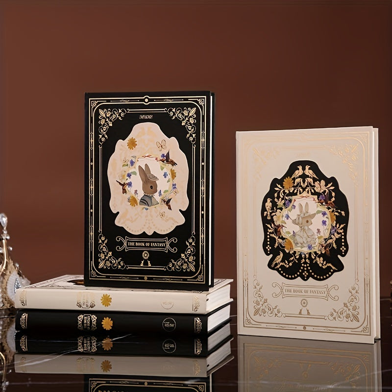 Vintage Literary Hand Account Books with 3D Cover Pages