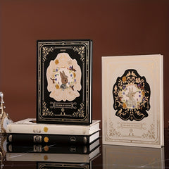 Vintage Literary Hand Account Books with 3D Cover Pages