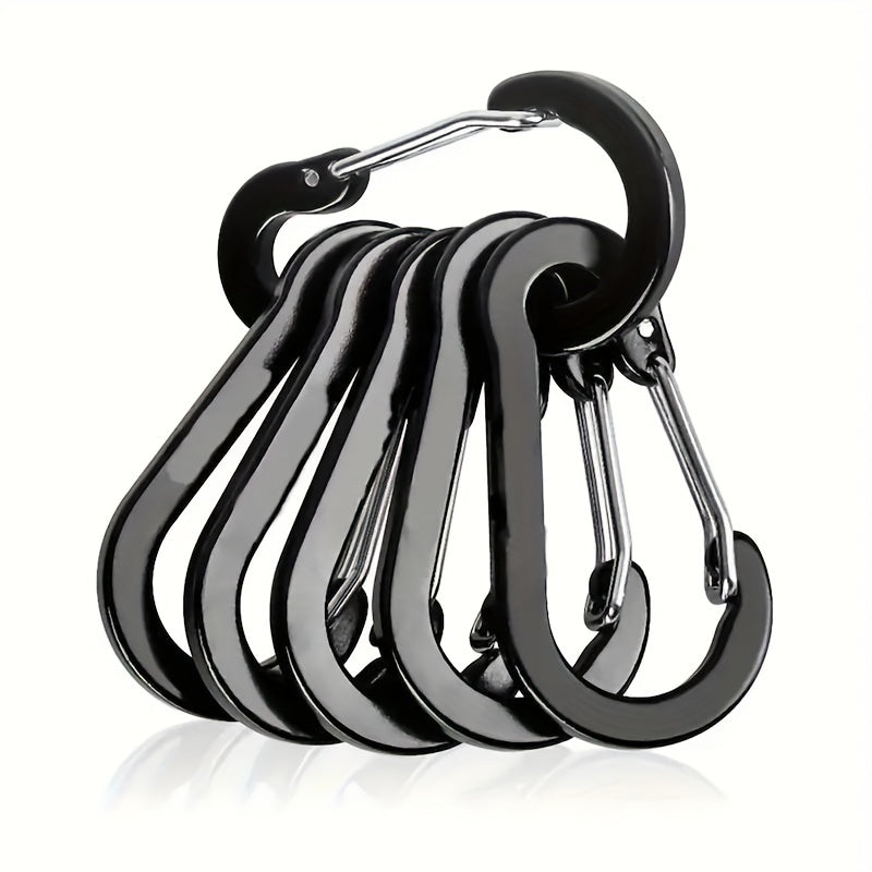 6pcs Aluminum Alloy Buckles Quick Release Carabiner for Camping