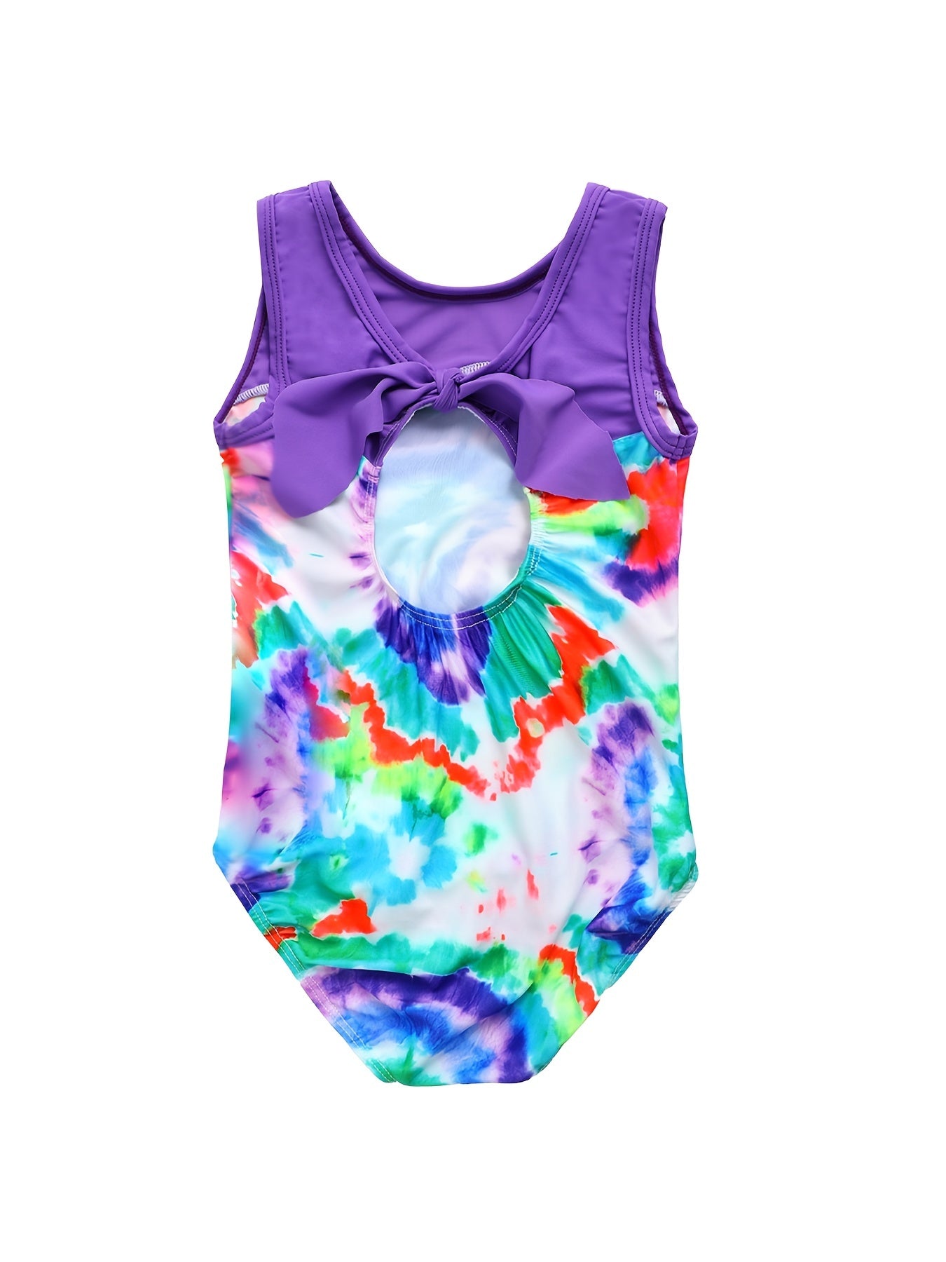 Toddler Girls Tie Dye Cut Out One Piece Swimsuit