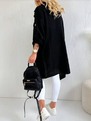 Casual Cardigan Women's Plus Knitted Open Front Sweater Cardigan