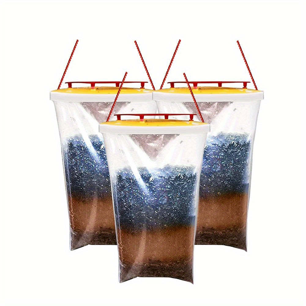 Fly Bag Hanging Fly Trap Outdoor Bug Catcher With Natural Attractant