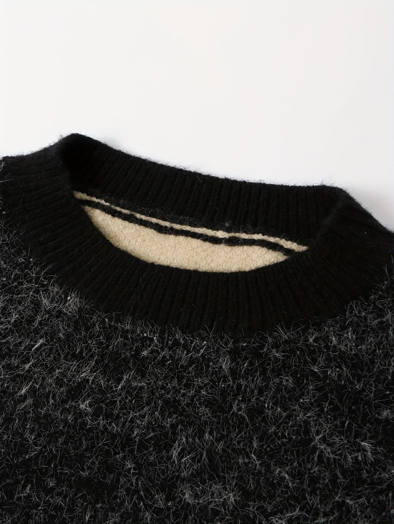 Colorblock Leopard Print Casual Sweater