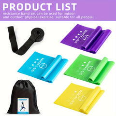4pcs Resistance Bands Door Anchor Fitness Ropes 4 Resistance Level