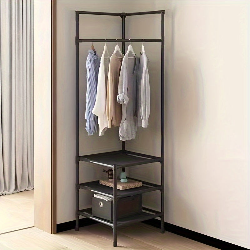 1pc Wall Corner Coat Rack Household Organizer
