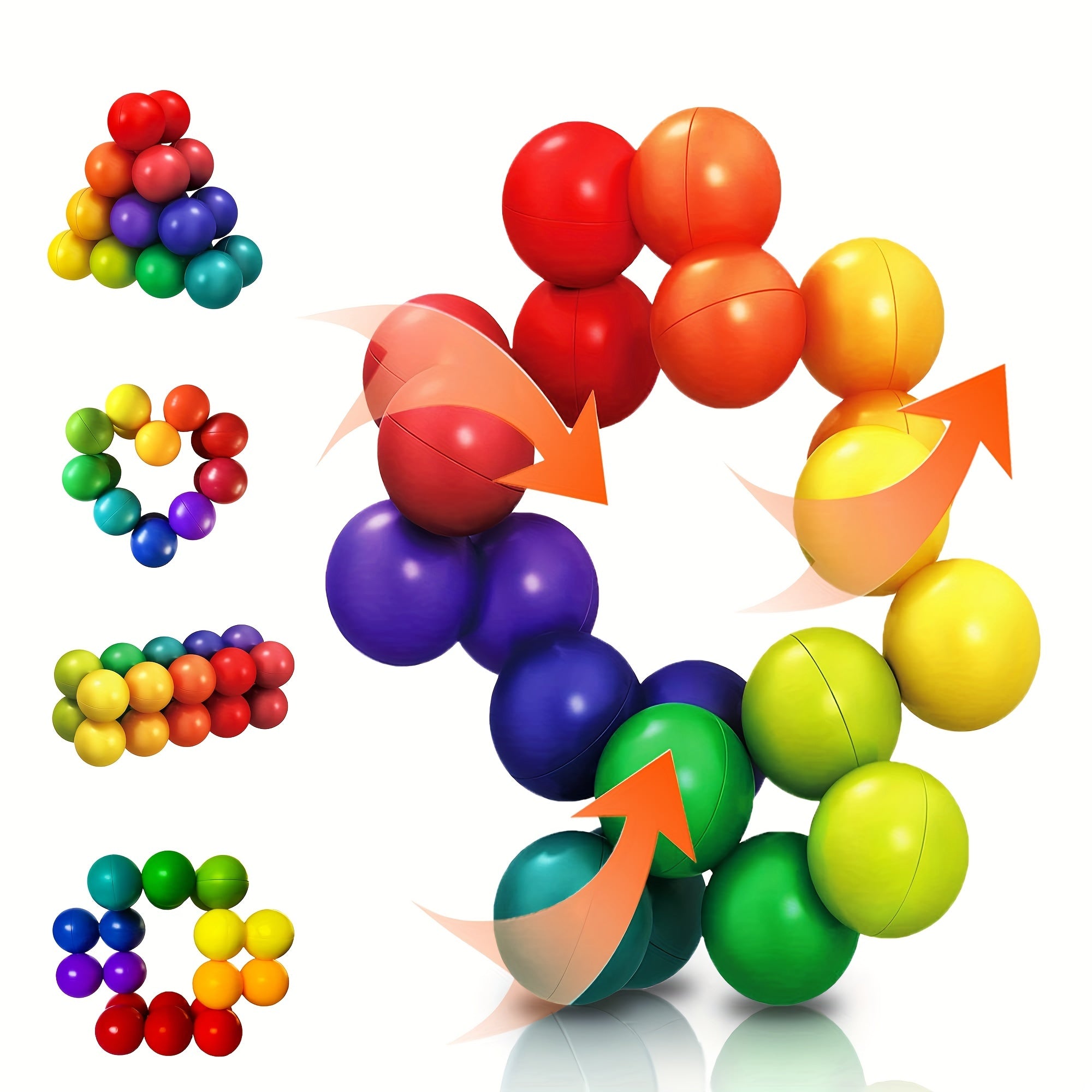 Large 15x10x2cm Rainbow Decompression Ball Toy