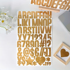 Large Golden Letter Stickers Self-Adhesive DIY Christmas
