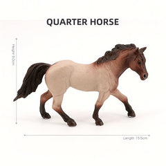 Animal Wildlife Model Set Horse Pony Chincoteague Pony Racing Jockey