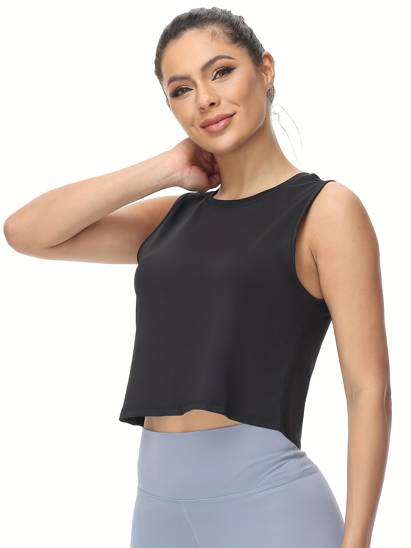 Sleeveless Sporty Top High Stretch Loose Fit Tank Top