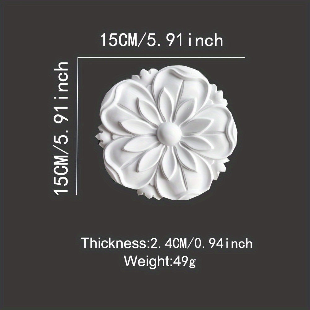 Plaster Carving Decals PU Hollow Finely Carved Wall Stickers