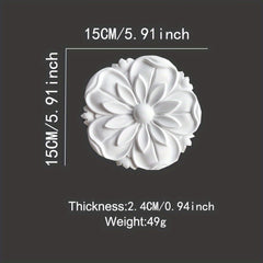 Plaster Carving Decals PU Hollow Finely Carved Wall Stickers