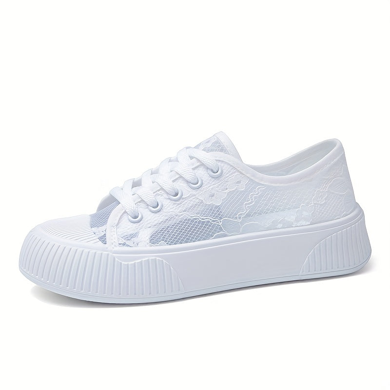 Breathable Mesh Flower Embroidery Shoes Casual Sneakers Women's Footwear