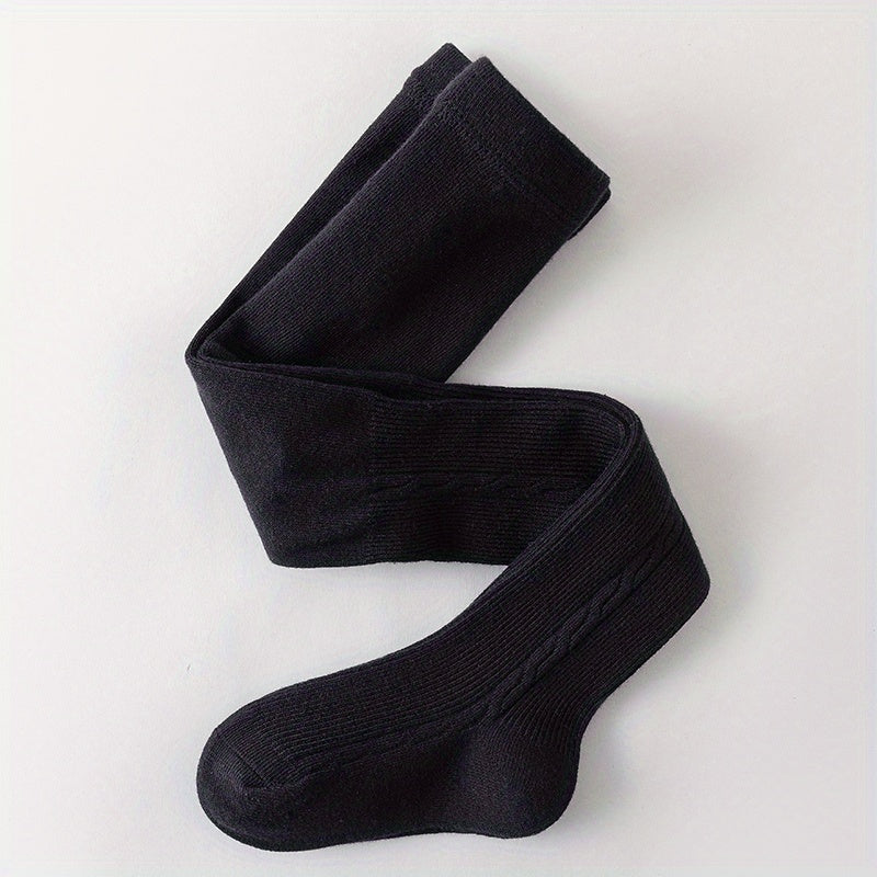 Girls Plain Leggings Breathable Comfortable Tights Socks For Kids