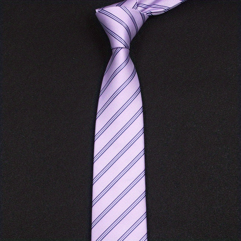 Men's Red and Purple Formal Business Tie