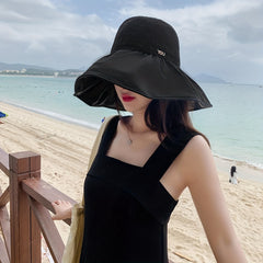 UPF 50 Sun Hat Wide Brim Mesh Sun Visor Women Beach Hats