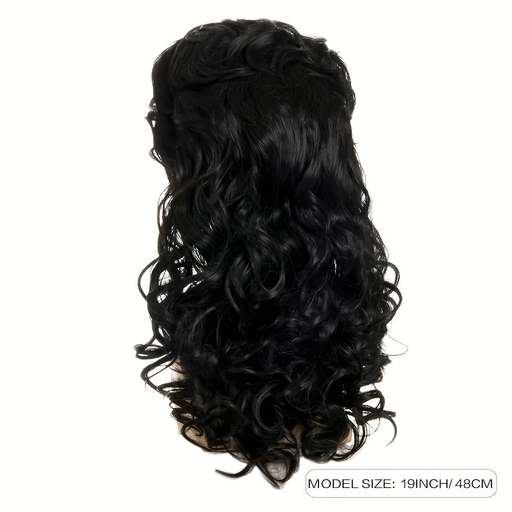 Men's Long Curly Hair Halloween Cosplay Wig