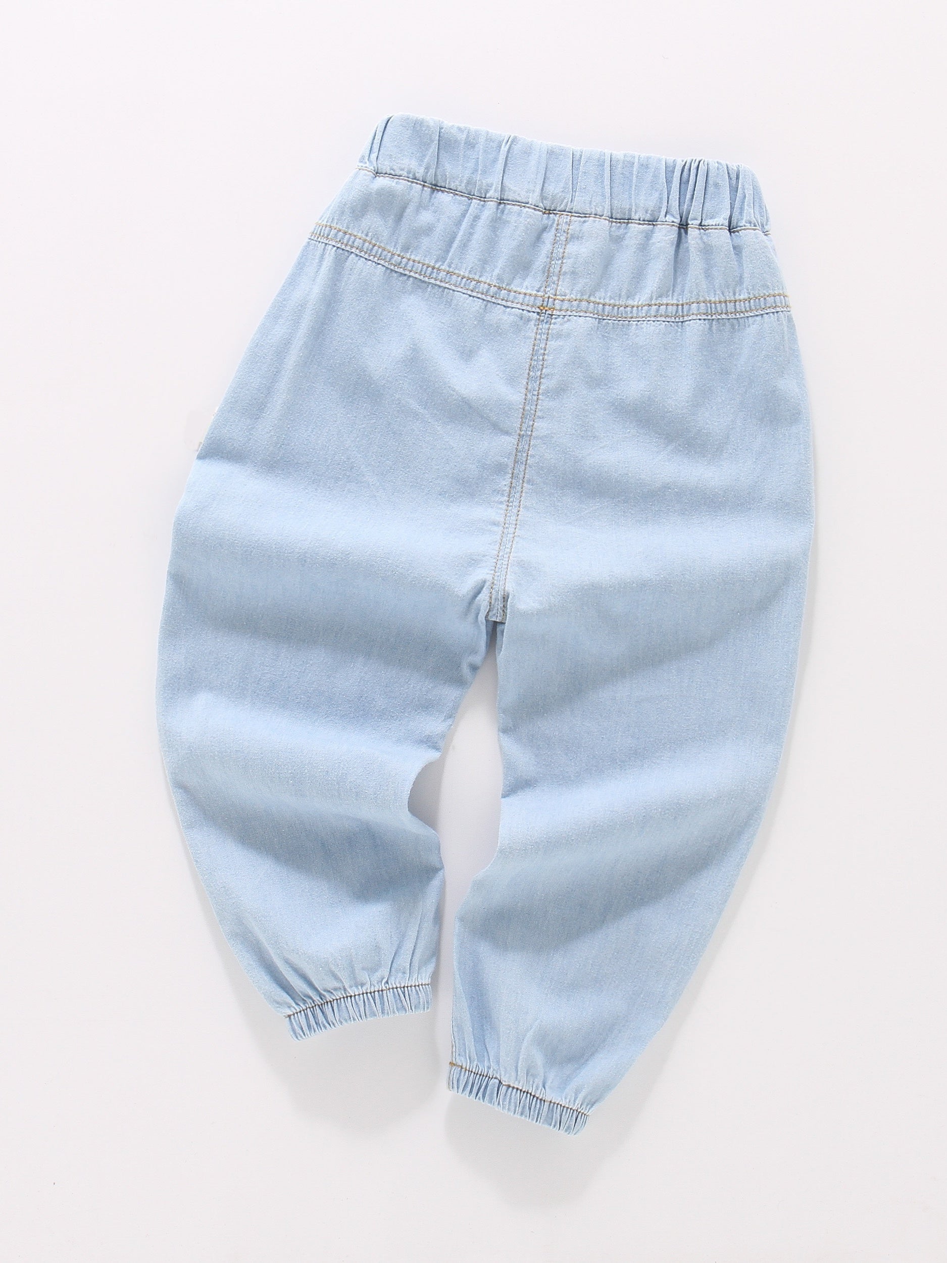 Boys Casual Denim Jeans Elastic Waist
