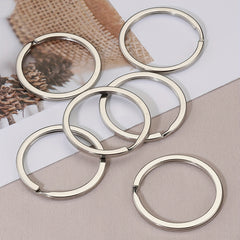 20pcs Stainless Steel Key Rings for Keychain DIY 20-35mm