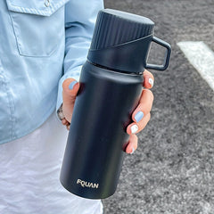 450ml Vacuum Flask With Cup Lid Insulated Water Bottle for Hot/Cold Beverages