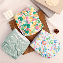 3pcs Soft Suede Cloth Reusable Washable Diapers Pockets Fits 6 33lbs