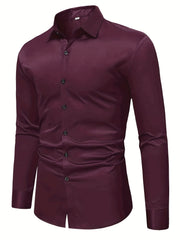 Men's Formal Button Up Shirt for Business Occasion