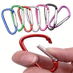 Durable Carabiner D Ring Clip Hook Keychain for Outdoor Activities Random Color